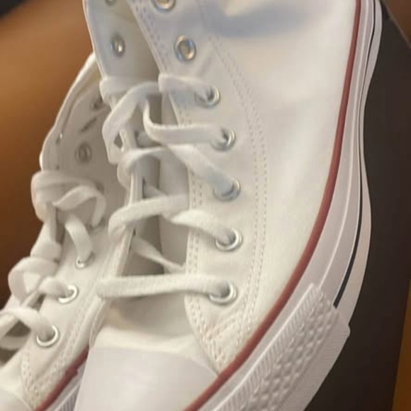 BRAND NEW men converse all star hi top white shoes size US 12 & US 13 - Picture 8 of 10